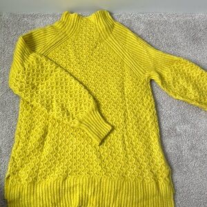 By Anthropologie citron high neck sweater, split hem